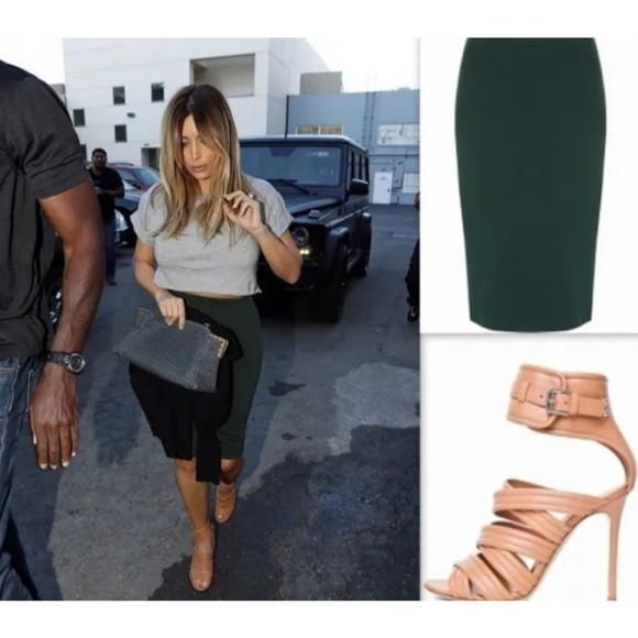 GIANVITO ROSSI Kim Kardashian Strappy Ankle Cuff Camel Heel Sandals - Picture 2 of 16